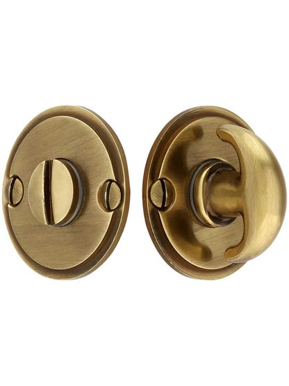 Thumb Turn Door Bolt in Antique Brass.
